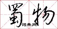 蜀物怎么写好看