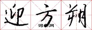 迎方朔怎么写好看