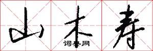 山木寿怎么写好看