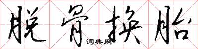 脱骨换胎怎么写好看
