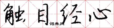 触目经心怎么写好看