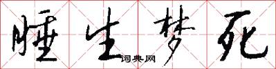 睡生梦死怎么写好看