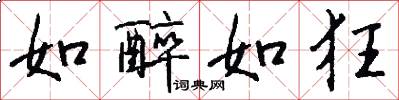 如醉如狂怎么写好看