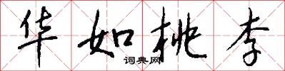 华如桃李怎么写好看