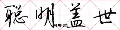聪明盖世怎么写好看