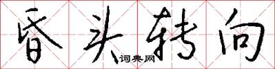 昏头转向怎么写好看
