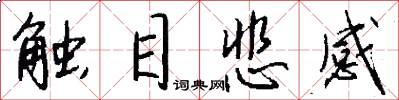触目悲感怎么写好看