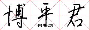 博平君怎么写好看