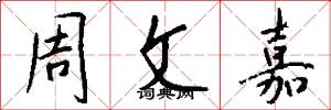 周文嘉怎么写好看