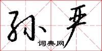 孙严怎么写好看