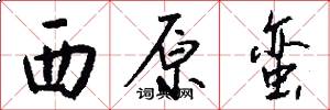 西原蛮怎么写好看