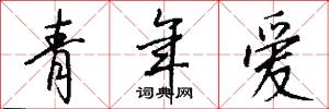 青年爱怎么写好看