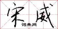 宋威怎么写好看