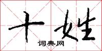 十姓怎么写好看