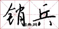 销兵怎么写好看