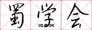 蜀学会怎么写好看