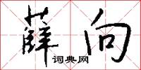 薛向怎么写好看
