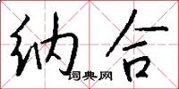 纳合怎么写好看