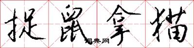 捉鼠拿猫怎么写好看