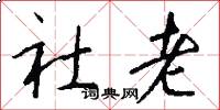 社老怎么写好看