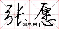 张愿怎么写好看