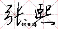 张熙怎么写好看