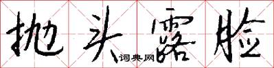 抛头露脸怎么写好看