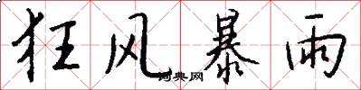 狂风暴雨怎么写好看