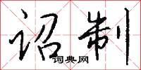 诏制怎么写好看