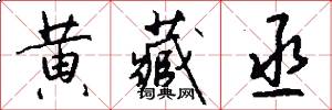 黄藏丞怎么写好看