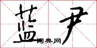 蓝尹怎么写好看