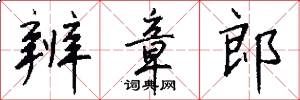 辨章郎怎么写好看