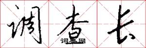调查长怎么写好看