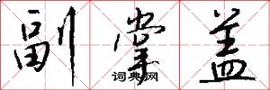 副掌盖怎么写好看