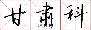甘肃科怎么写好看