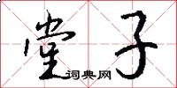 堂子怎么写好看
