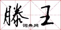 滕王怎么写好看