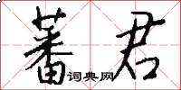 蕃君怎么写好看