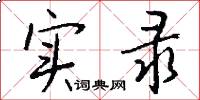 实录怎么写好看