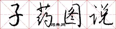 子药图说怎么写好看