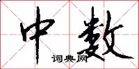 中数怎么写好看