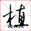 植怎么写好看
