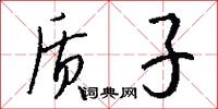 质子怎么写好看