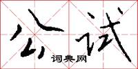 公试怎么写好看