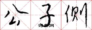 公子侧怎么写好看