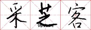 采芝客怎么写好看