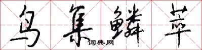 鸟集鳞萃怎么写好看