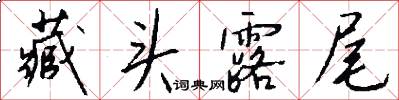 藏头露尾怎么写好看