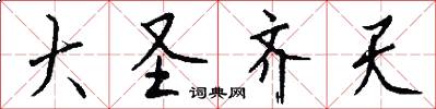 大圣齐天怎么写好看