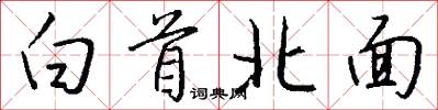 白首北面怎么写好看